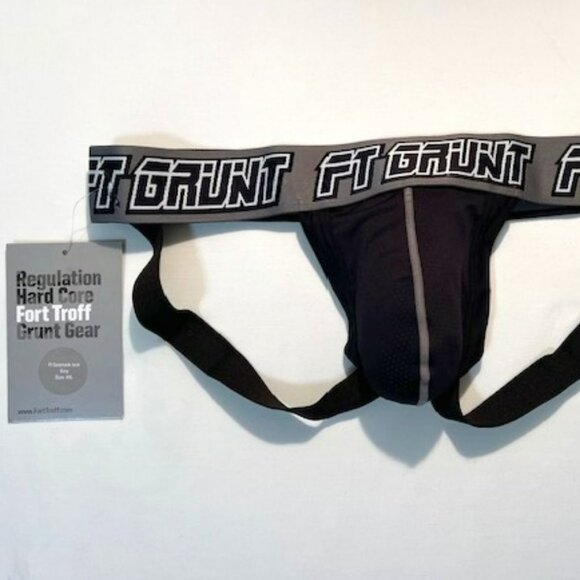 FORT TROFF Size "XXL" Grunt Corp Athletic Supporter- Gray/Black/White - Jock - Picture 2 of 7